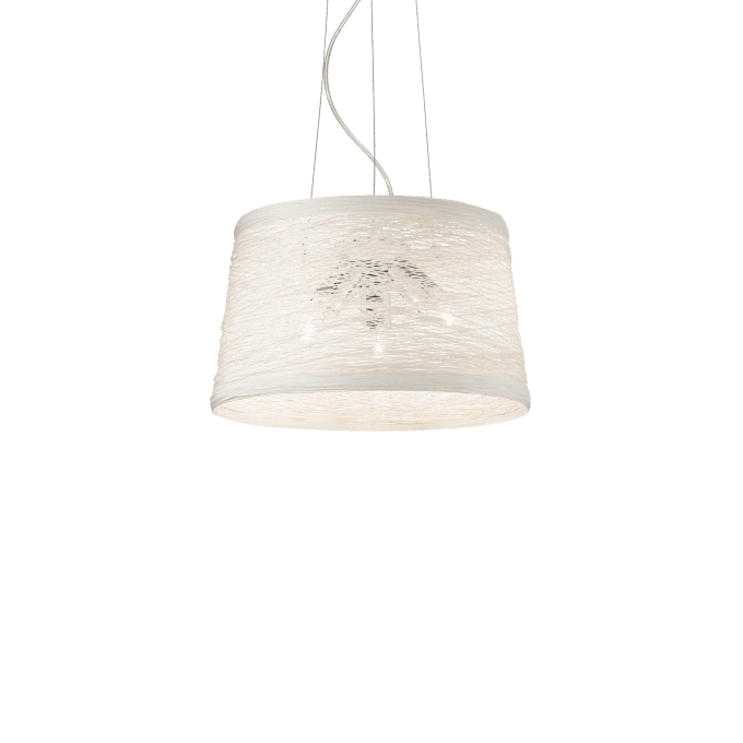 Lámpara colgante de Fibra y color Blanco