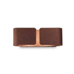 Aplique de pared CLIP AP2 MINI CORTEN de Ideal Lux