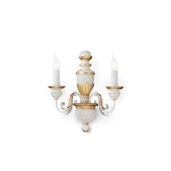 Aplique de pared FIRENZE AP2 BIANCO ANTICO de Ideal Lux