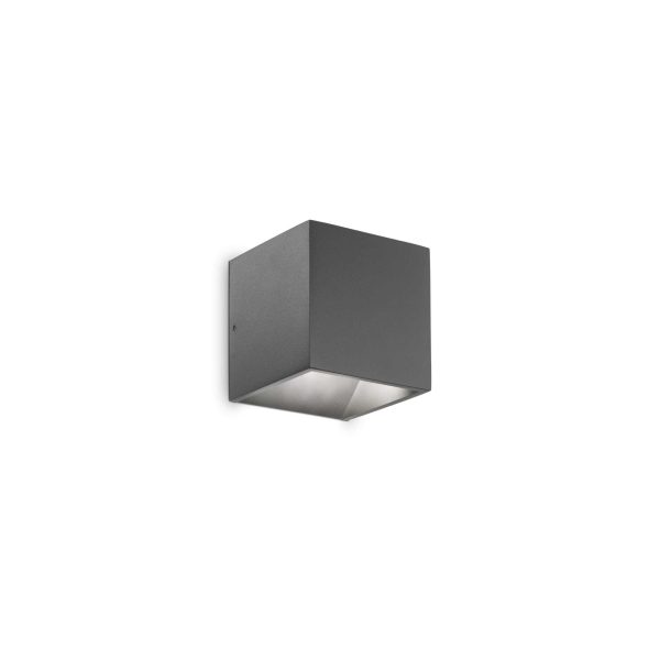 Aplique de pared RUBIK AP1 D07 ANTRACITE 3000K de Ideal Lux