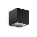 Aplique de pared RUBIK AP1 D10 NERO 3000K de Ideal Lux