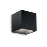 Aplique de pared RUBIK AP1 D10 NERO 4000K de Ideal Lux