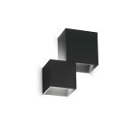 Aplique de pared RUBIK AP2 NERO 4000K de Ideal Lux