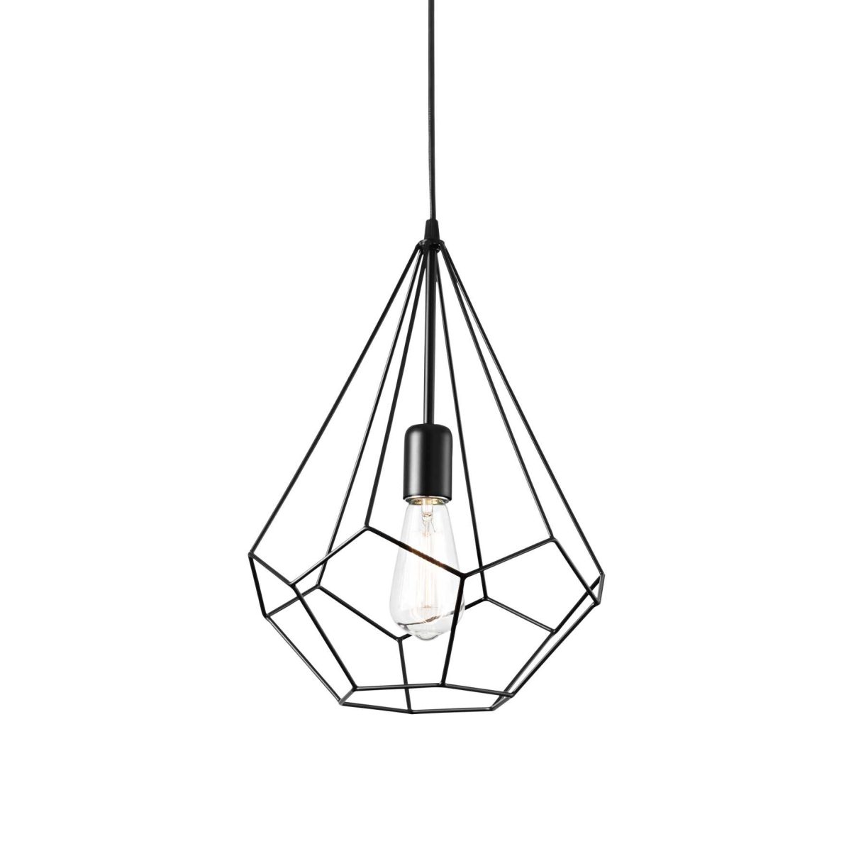 Lámpara colgante AMPOLLA-3 SP1 NERO de Ideal Lux