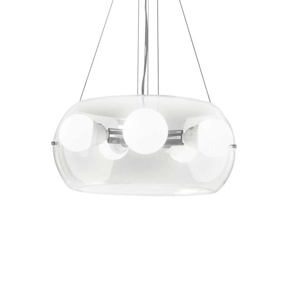 Lámpara colgante AUDI-10 SP5 TRASPARENTE de Ideal Lux