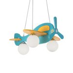 Lámpara colgante AVION SP3 AZZURRO de Ideal Lux