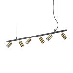 Lámpara colgante DYNAMITE SP6 OTTONE SATINATO de Ideal Lux