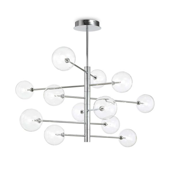 Lámpara colgante EQUINOXE SP12 CROMO de Ideal Lux