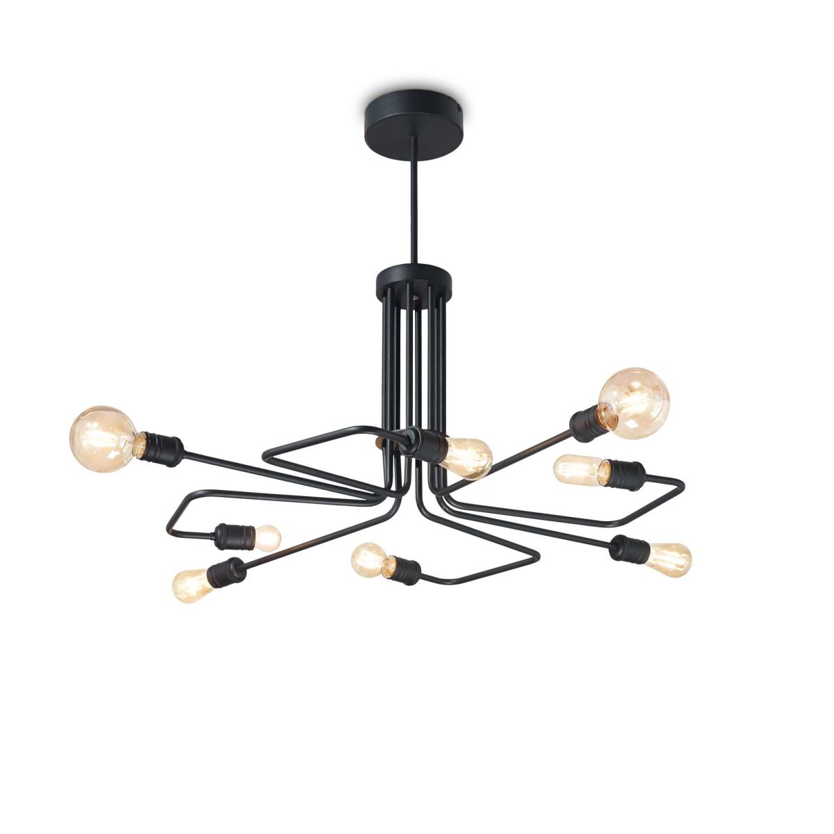 Lámpara colgante TRIUMPH SP8 NERO de Ideal Lux