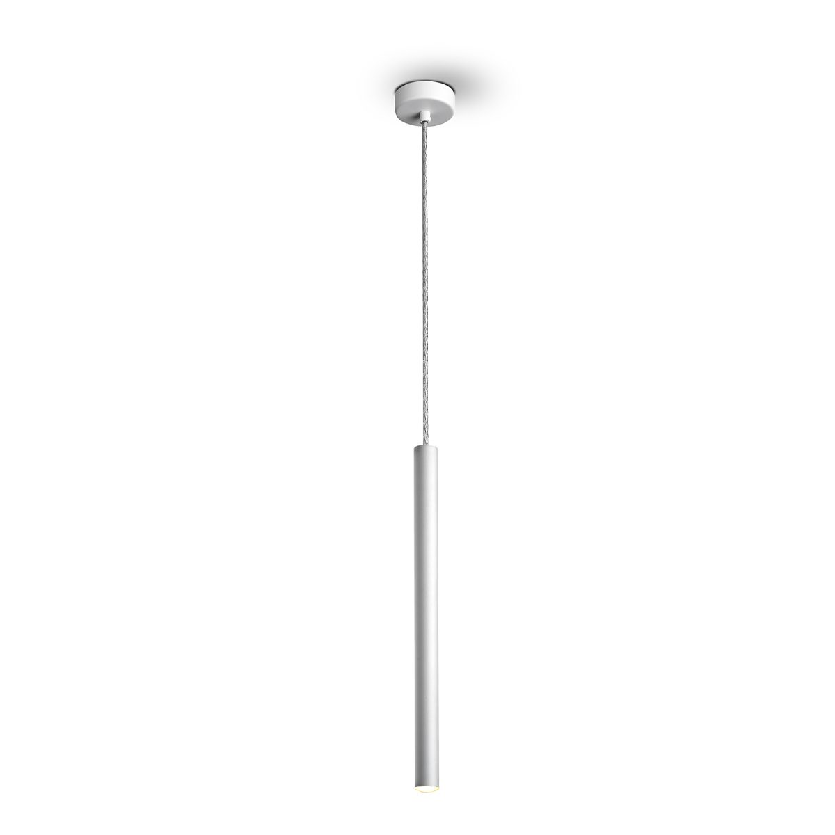 VARAS Lámpara colgante de Schuller. Medidas: Ø 8 x A 50 (Amin 65, Amax 140) cm. Color: Blanco