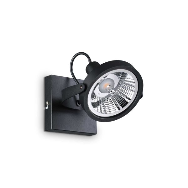 Plafón de techo GLIM PL1 NERO de Ideal Lux