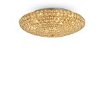 Plafón de techo KING PL9 ORO de Ideal Lux