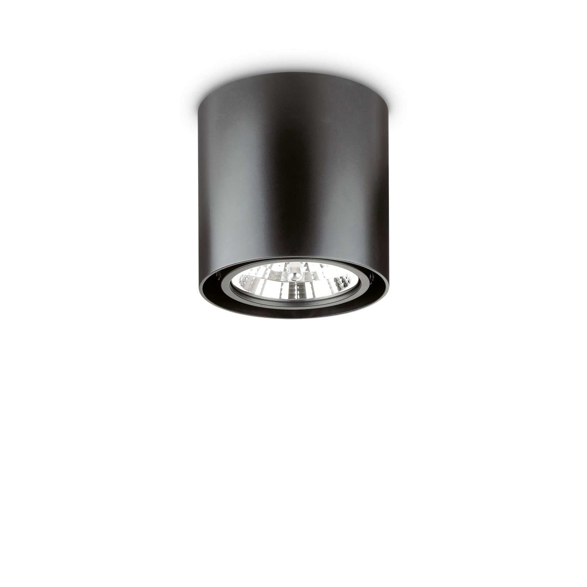 Plafón de techo MOOD PL1 D15 ROUND NERO de Ideal Lux