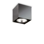 Plafón de techo MOOD PL1 D15 SQUARE NERO de Ideal Lux