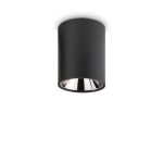 Plafón de techo NITRO FI 10W ROUND NERO de Ideal Lux