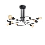 Plafón de techo TRIUMPH PL8 NERO de Ideal Lux