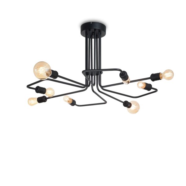 Plafón de techo TRIUMPH PL8 NERO de Ideal Lux