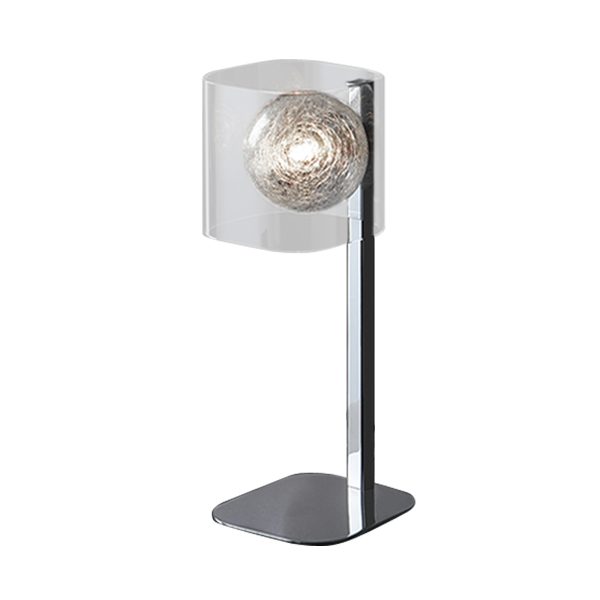 ECLIPSE Lámpara de mesa de Schuller. Medidas: L 12 x A 34 x F 15 cm. Color: Cromo