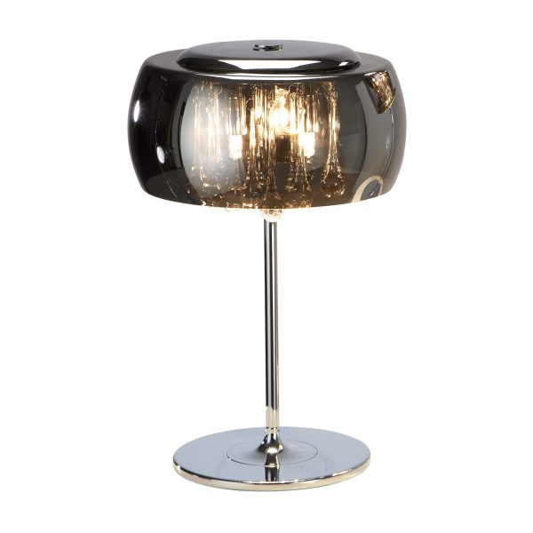 ARGOS Lámpara de mesa de Schuller. Medidas: Ø 28 x A 42 cm. Color: Cromo