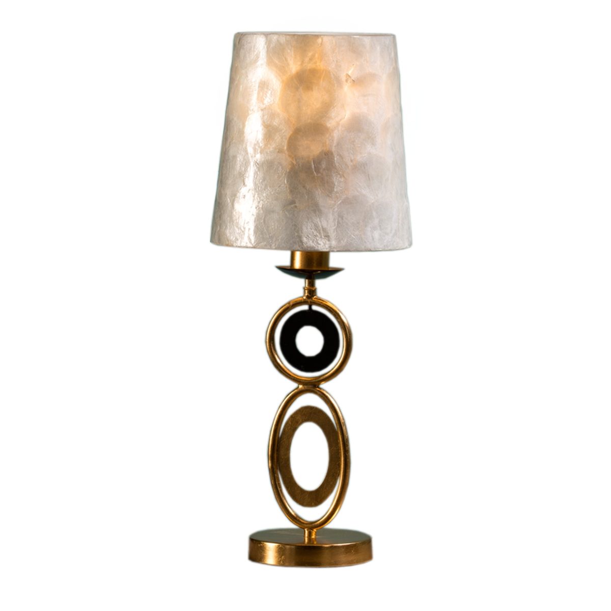 EDEN Lámpara de mesa de Schuller. Medidas: Ø 22 x A 65 cm. Color: Oro
