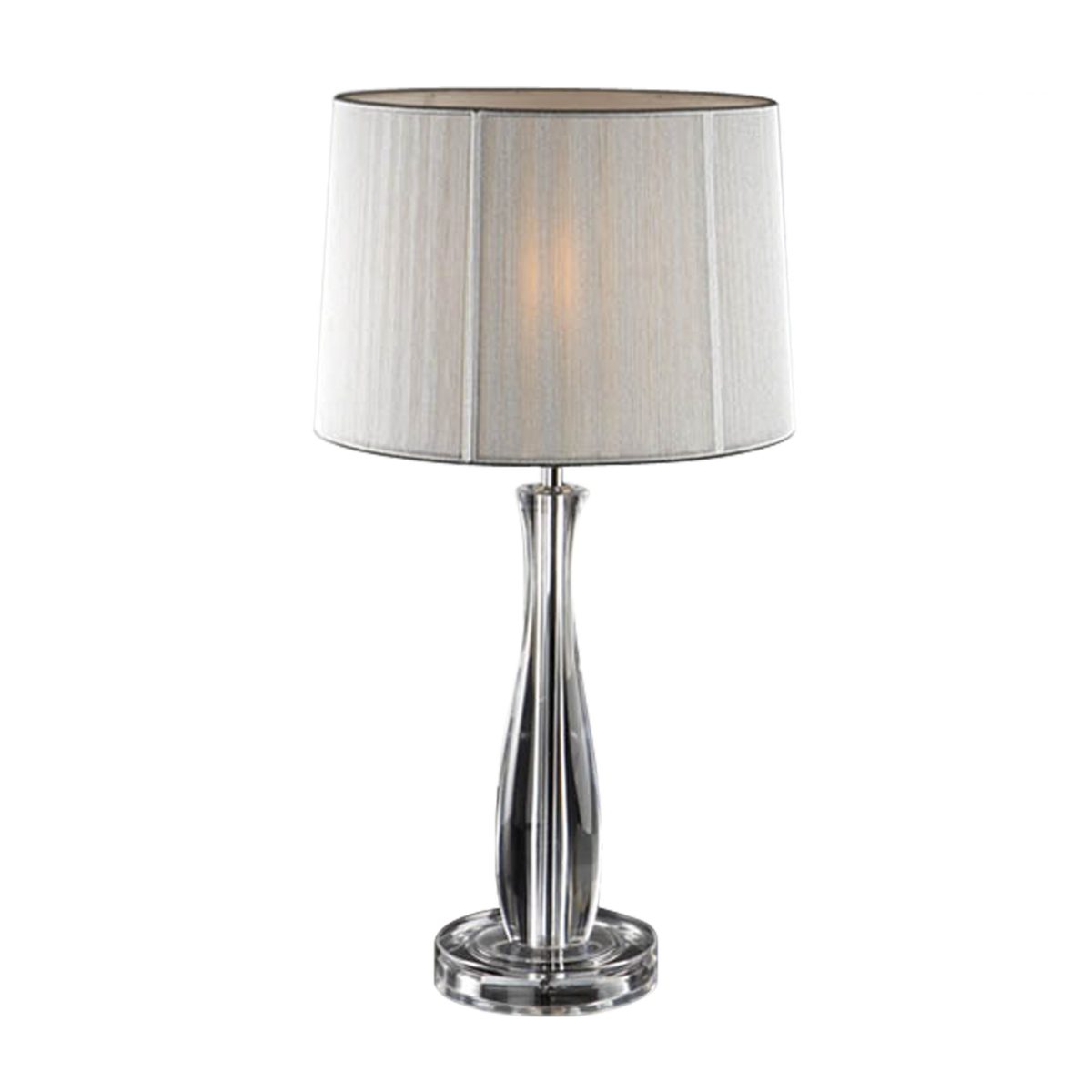 LIN Lámpara de mesa de Schuller. Medidas: Ø 27 x A 51 cm. Color: Plata