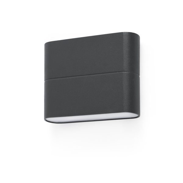 ADAY-1 Aplique de Faro. Medidas: L 113 x A 90 x F 22 mm. Color: Gris