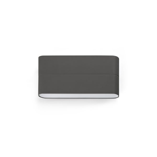 ADAY-2 Aplique de Faro. Medidas: L 175 x A 90 x F 22 mm. Color: Gris
