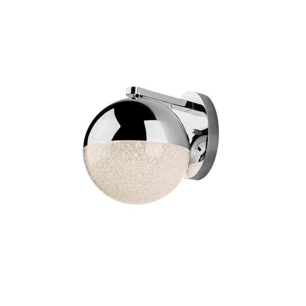 SPHERE Aplique de pared de Schuller. Medidas: L 20 x A 24 x F 26 cm. Color: Cromo