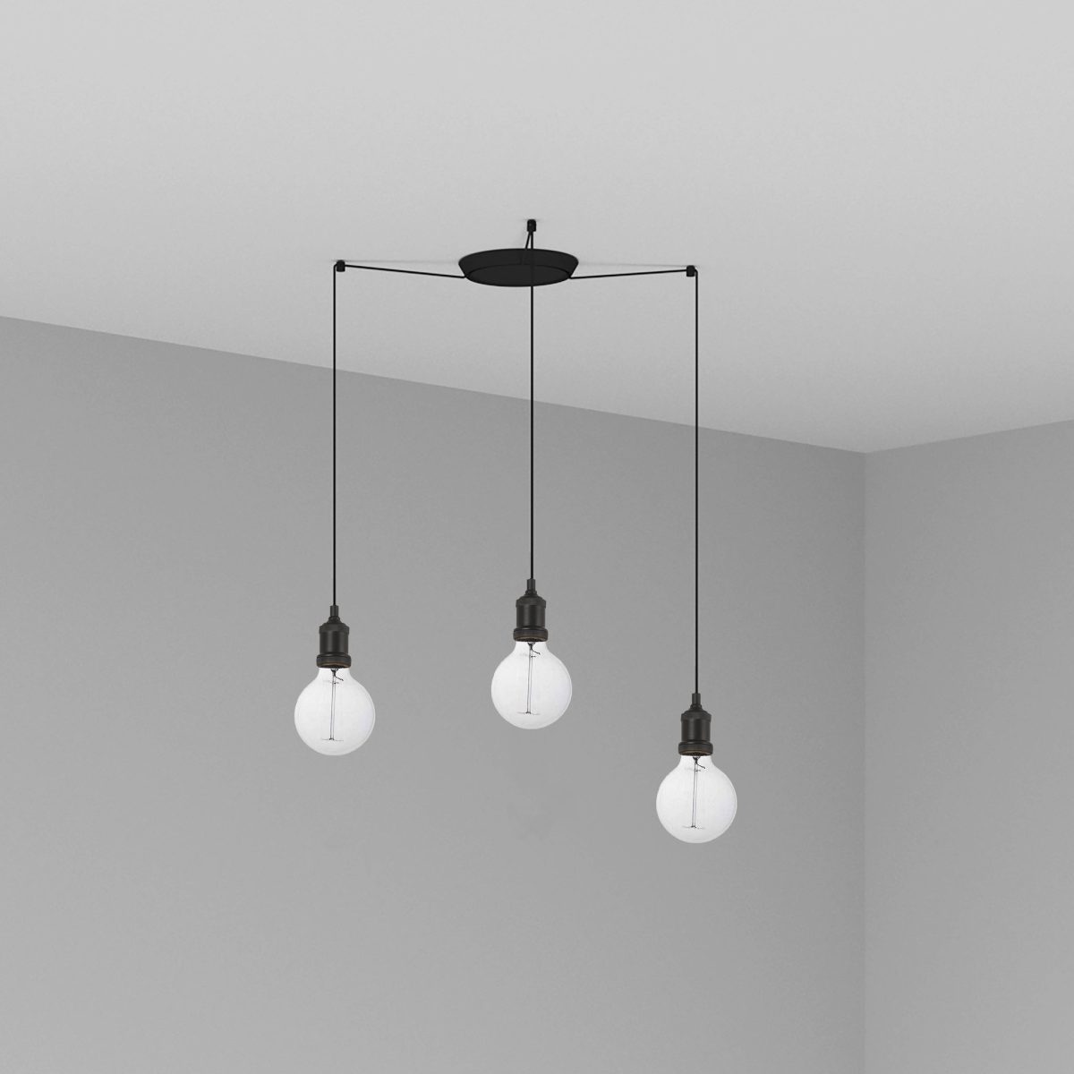 ART Colgante de Faro. Medidas: L 273 x A 1590 x F 273 mm. Color: Negro