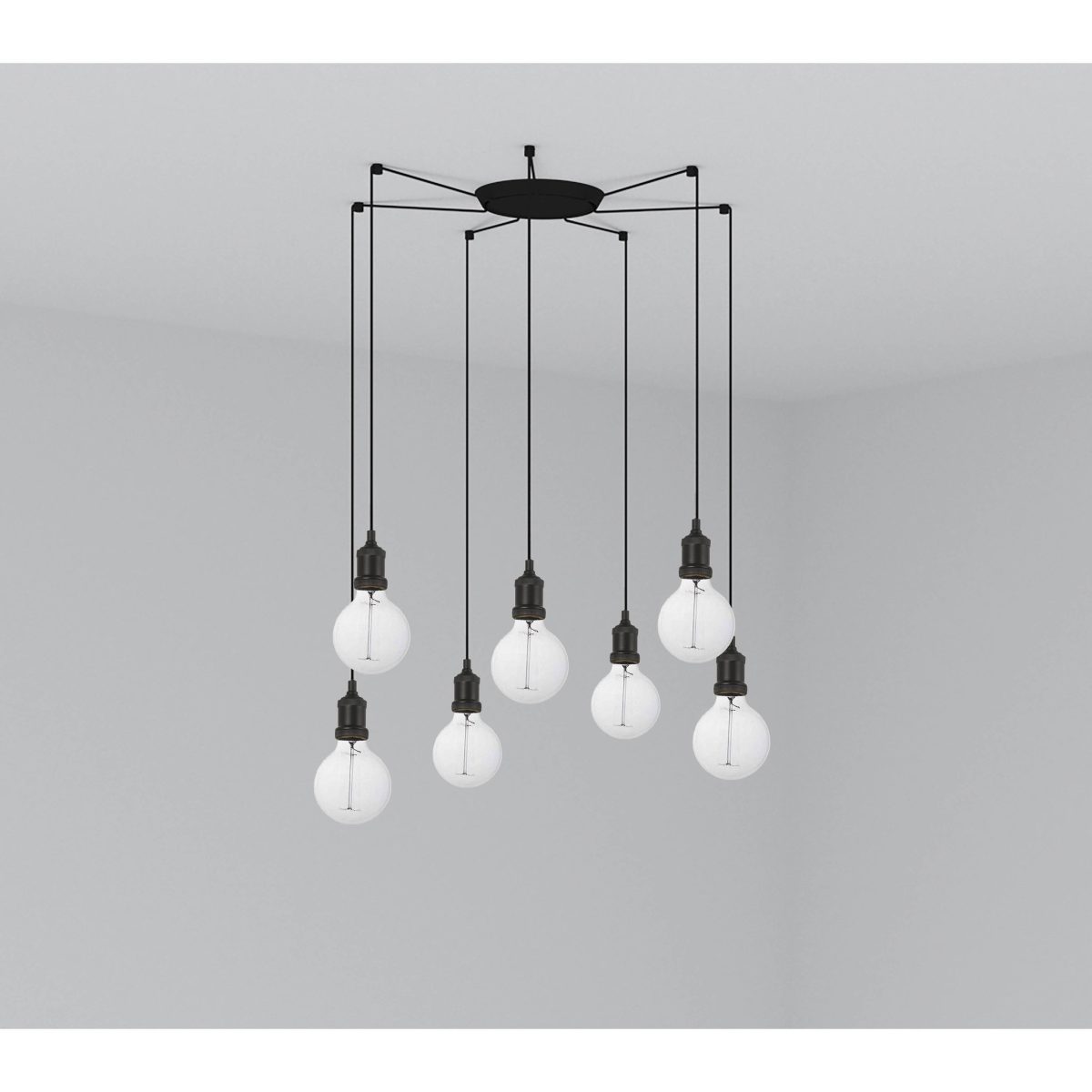 ART Colgante de Faro. Medidas: L 273 x A 1590 x F 273 mm. Color: Negro