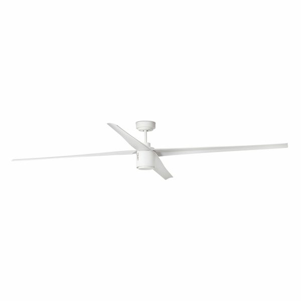 ATTOS LED Ventilador de techo con luz de Faro. Medidas: Ø 2130 x L 2130 x A 340 x F 2130 mm. Color: Blanco
