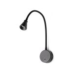 BEL LED Aplique de Faro. Medidas: L 80 x A 500 x F 500 mm. Color: Negro