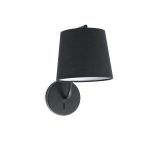 BERNI Aplique de Faro. Medidas: L 200 x A 320 x F 290 mm. Color: Negro