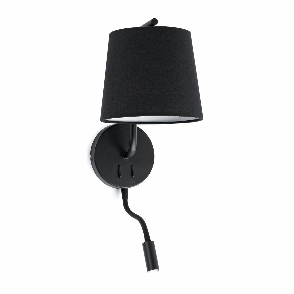 BERNI Aplique de Faro. Medidas: L 200 x A 570 x F 290 mm. Color: Negro