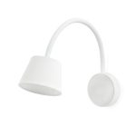BLOME LED Aplique de Faro. Medidas: Ø 110 x L 110 x A 188 x F 410 mm. Color: Blanco
