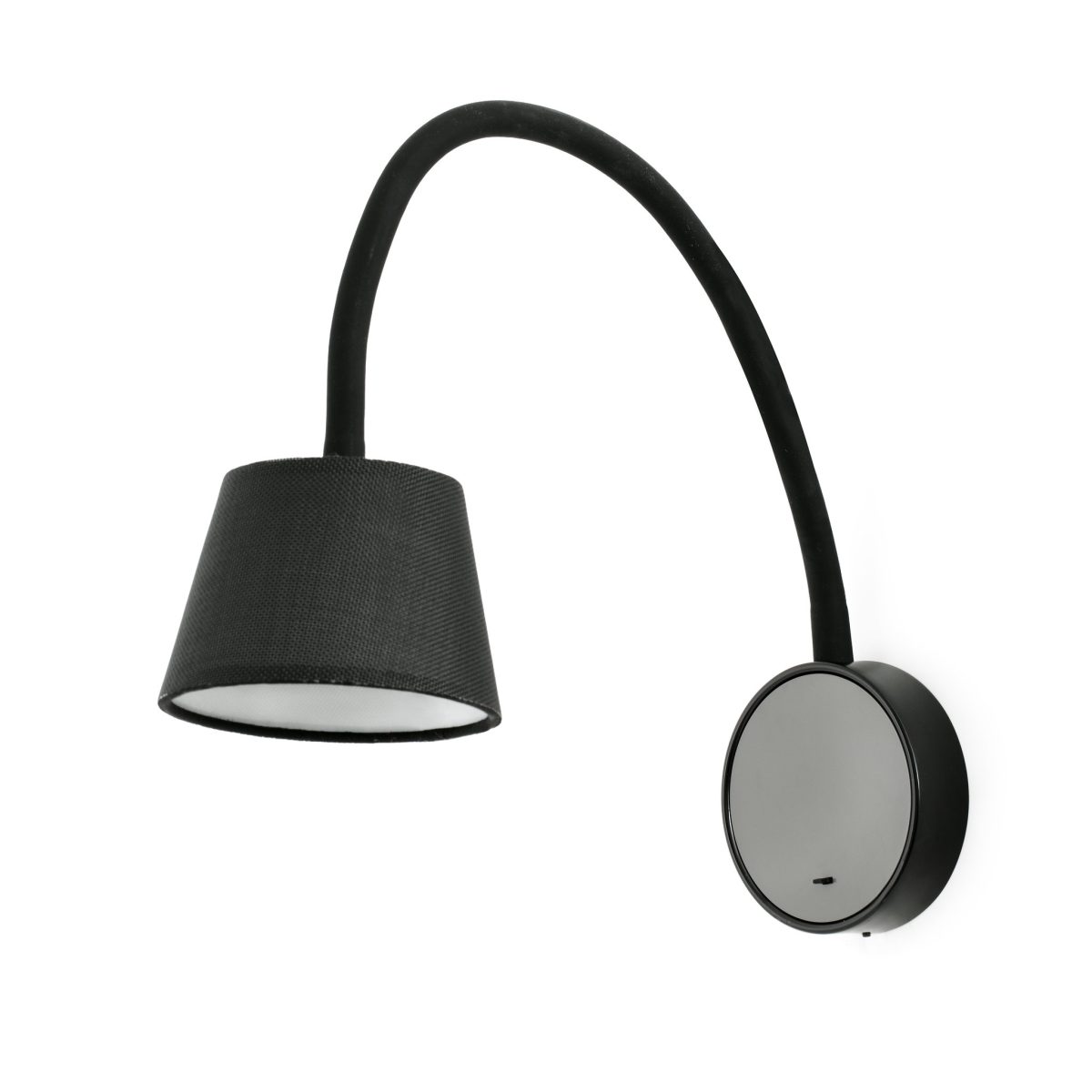 BLOME LED Aplique de Faro. Medidas: Ø 110 x L 110 x A 188 x F 410 mm. Color: Negro