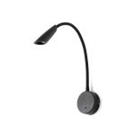 BOKEN LED Aplique de Faro. Medidas: L 80 x A 460 x F 460 mm. Color: Negro