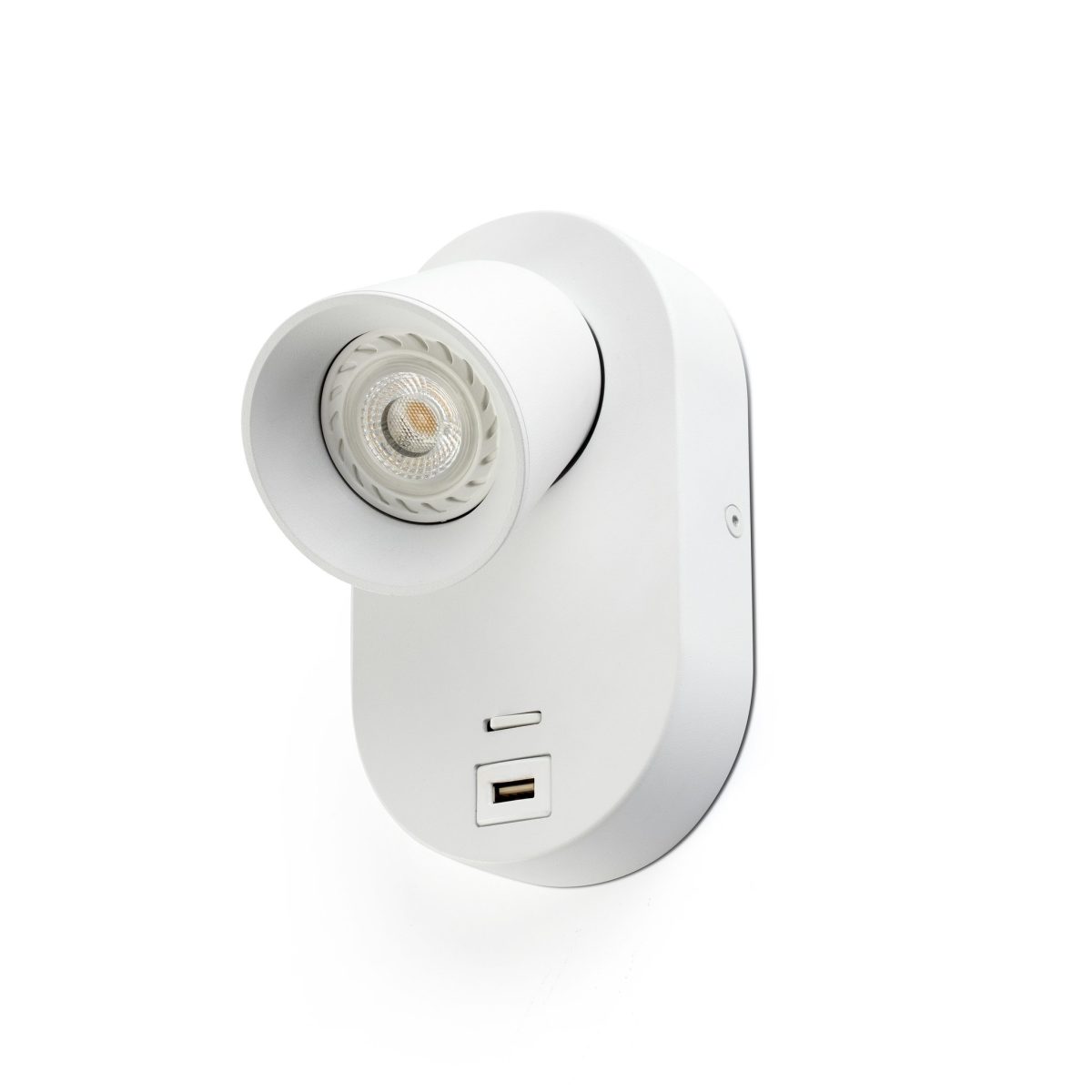 CORB Aplique de Faro. Medidas: L 100 x A 170 x F 115 mm. Color: Blanco