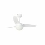 EASY Ventilador de techo con luz de Faro. Medidas: Ø 1050 x L 1050 x A 460 x F 1050 mm. Color: Blanco