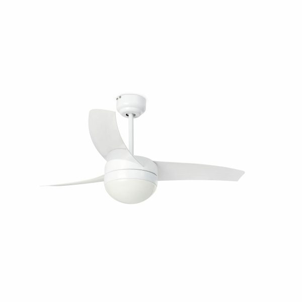 EASY Ventilador de techo con luz de Faro. Medidas: Ø 1050 x L 1050 x A 460 x F 1050 mm. Color: Blanco