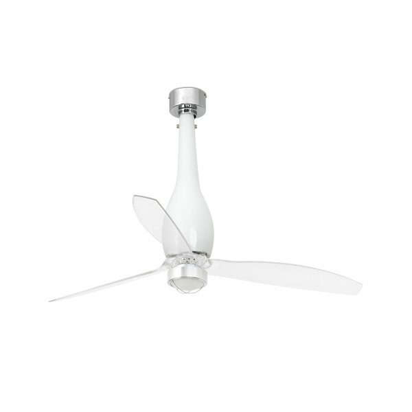 ETERFAN LED Ventilador de techo con luz de Faro. Medidas: Ø 1280 x L 1280 x A 674 x F 1280 mm. Color: Blanco