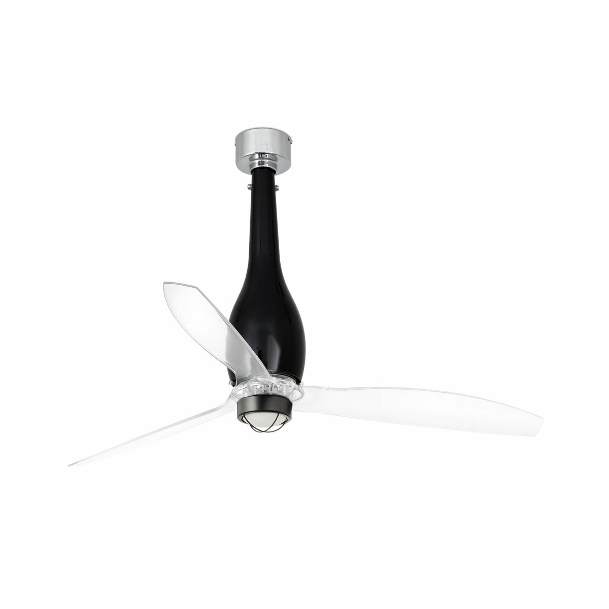 ETERFAN LED Ventilador de techo con luz de Faro. Medidas: Ø 1280 x L 1280 x A 674 x F 1280 mm. Color: Negro