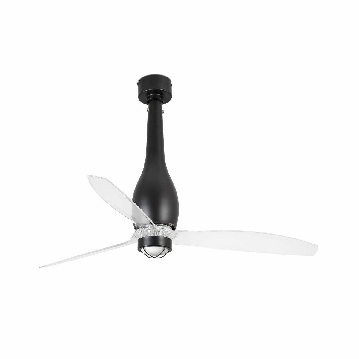 ETERFAN LED Ventilador de techo con luz de Faro. Medidas: Ø 1280 x L 1280 x A 674 x F 1280 mm. Color: Negro