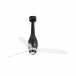 ETERFAN LED Ventilador de techo con luz de Faro. Medidas: Ø 1280 x L 1280 x A 674 x F 1280 mm. Color: Negro