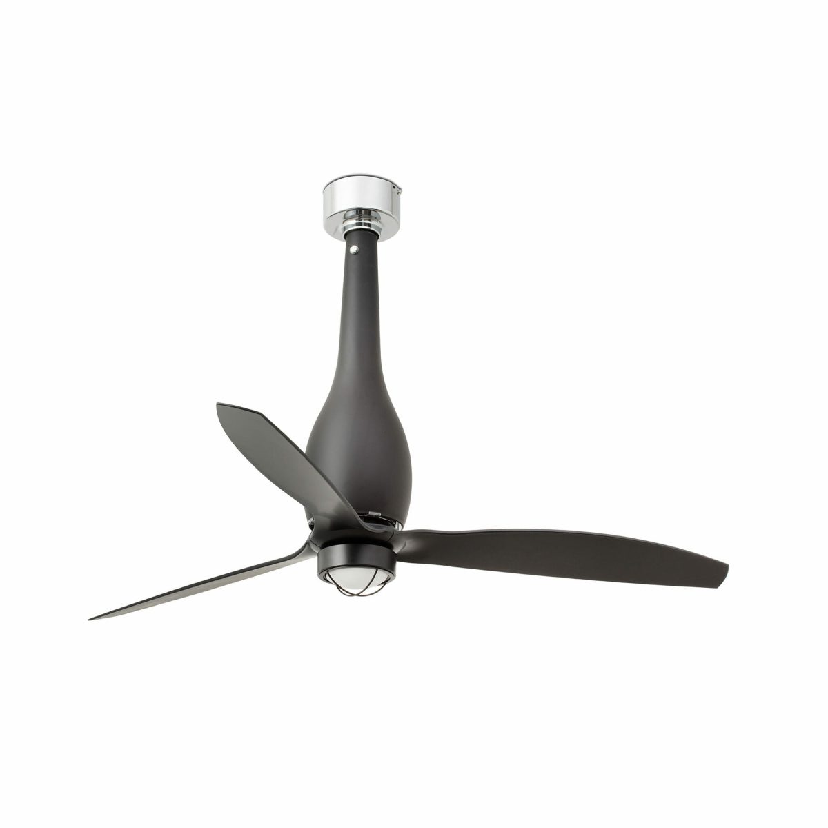 ETERFAN LED Ventilador de techo con luz de Faro. Medidas: Ø 1280 x L 1280 x A 674 x F 1280 mm. Color: Negro