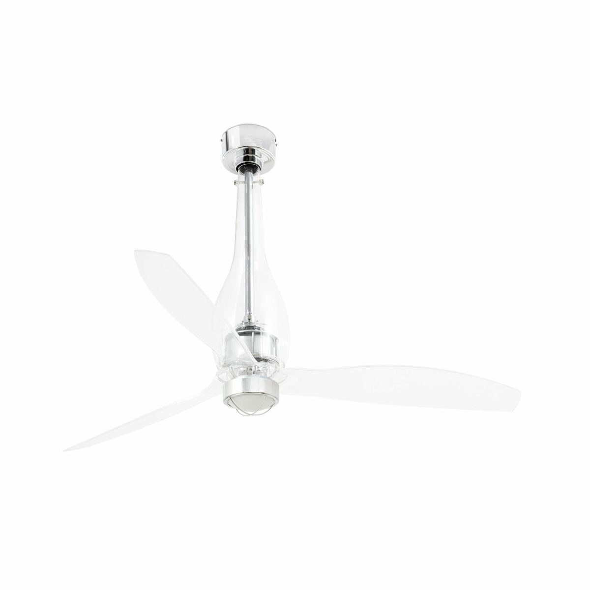 ETERFAN LED Ventilador de techo con luz de Faro. Medidas: Ø 1280 x L 1280 x A 674 x F 1280 mm. Color: Cromo