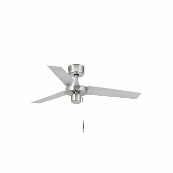 FACTORY Ventilador de techo de Faro. Medidas: Ø 1060 x L 1060 x A 300 x F 1060 mm. Color: Alumimio