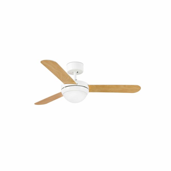 FEROE Ventilador de techo con luz de Faro. Medidas: Ø 1070 x L 1070 x A 320 x F 1070 mm. Color: Blanco