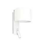FOLD Aplique de Faro. Medidas: L 200 x A 300 x F 220 mm. Color: Blanco