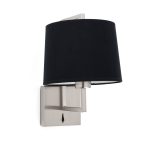 FRAME Aplique de Faro. Medidas: L 190 x A 176 x F 280 mm. Color: Niquel